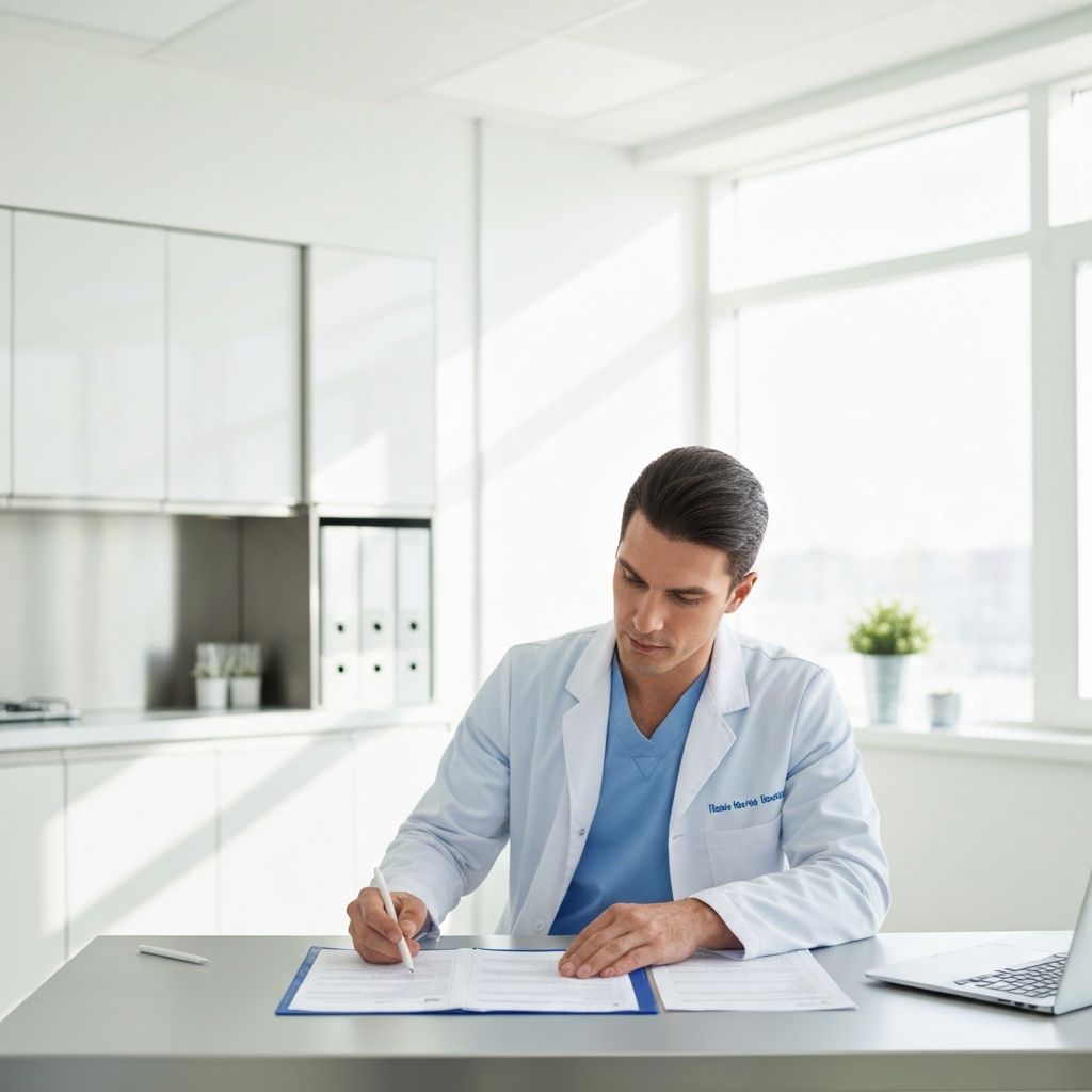 Medical document review in clinic office