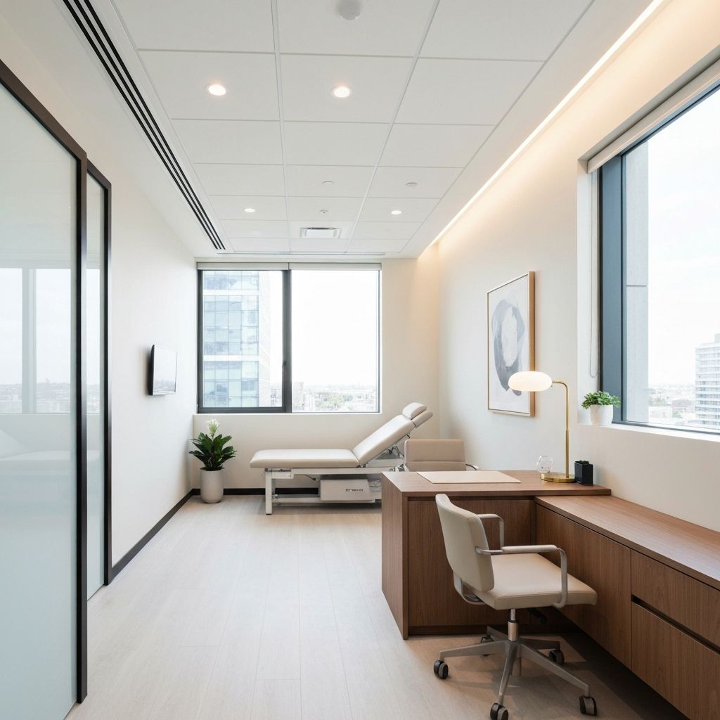 Modern private clinic consultation space